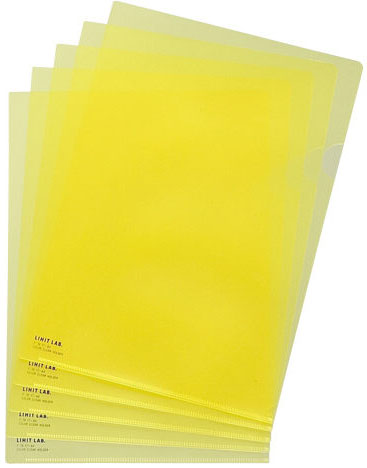 Lihit Lab F-78-17 CRYSTAL YELLOW L-Clear Holder A4.S